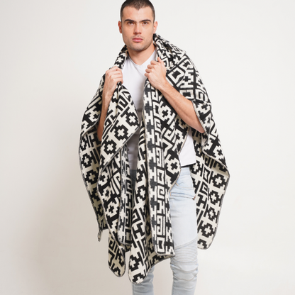 Aymuray Hooded Open Poncho